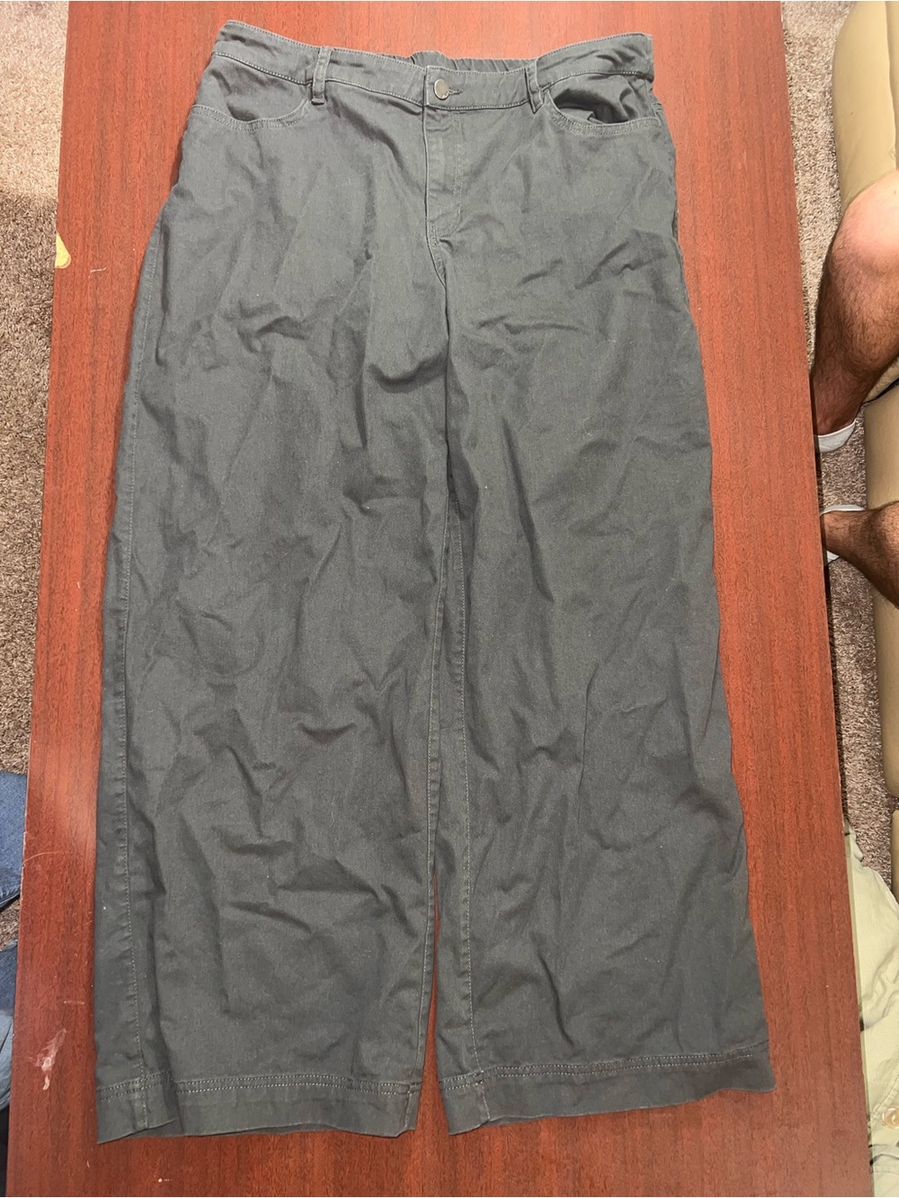 Pact Women's Straight-Leg Pants in Charcoal Gray